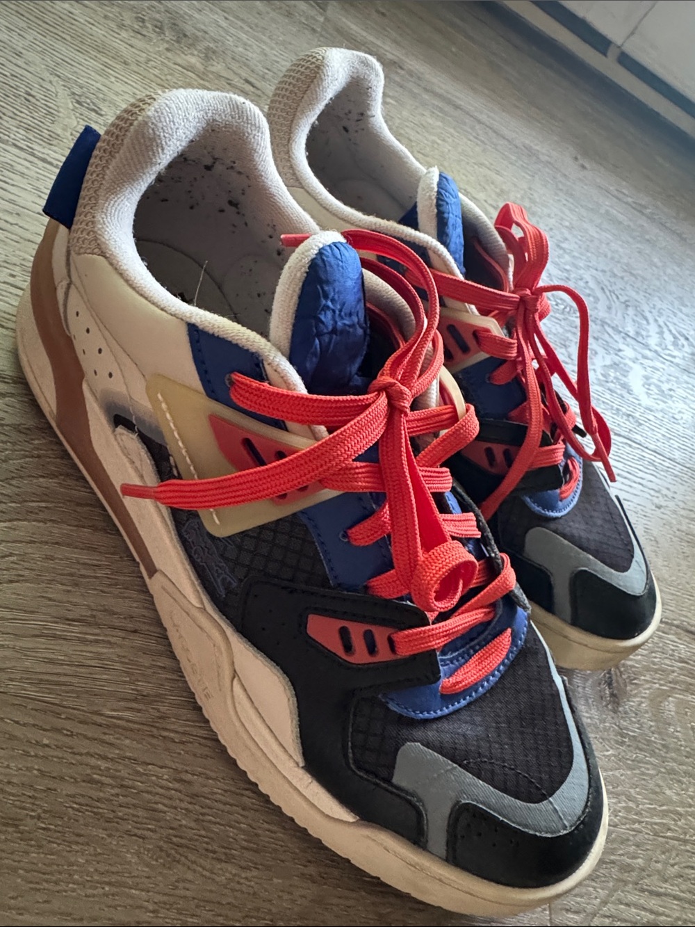 Lacoste Black, Blue & Red Athletic Sneakers - Picture 3 of 5
